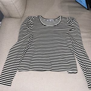 Rebecca Minkoff Striped Puff Sleeve Sweater, size M